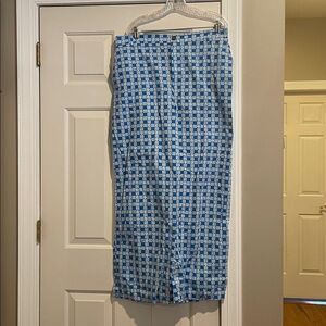 Blue and White Checkered Pants